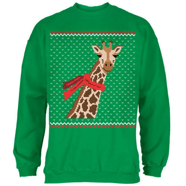 Big Giraffe Scarf Ugly Christmas Sweater Mens Sweatshirt 